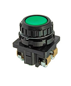 ВК30-10-11110-54 У2, зелёный, 1з+1р, цилиндр, IP54, 10А. 660В, выключатель кнопочный (ЭТ)