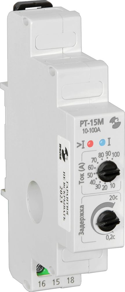 Реле тока РТ-15М 10-100А (встроенный датчик тока)