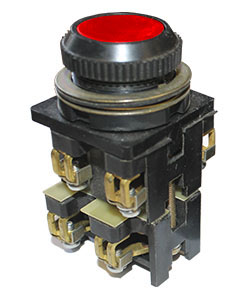 ВК30-10-22110-40 У2, красный, 2з+2р, цилиндр, IP40, 10А. 660В, выключатель кнопочный (ЭТ)