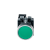 Кнопка плоская зеленая, 1NO, металл