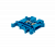 Клемма винтовая проходная, 4 мм², синяя