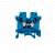 Клемма винтовая проходная, 4 мм², синяя