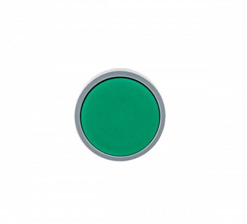 Головка кнопки плоская, зеленый, металл