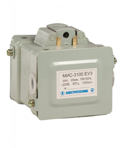МИС-3100 ЕУ3, 110В, тянущее исполнение, ПВ 100%, IP20, с жесткими выводами, электромагнит (ЭТ)
