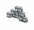 Клемма винтовая трехуровневая, 2.5 мм²