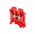 Клемма винтовая проходная, 4 мм², красная