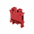 Клемма винтовая проходная, 10 мм², красная