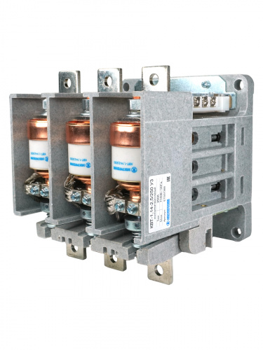 КВТ-1,14-2,5/250-3 У3, трёхполюсный, 250А, 220В AC/DC, 4з+3р, нереверсивный, без реле, IP00, контактор вакуумный  (ЭТ)