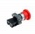 Кнопка грибовидная 1NC без фиксации, красный, 40 мм, металл